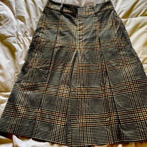 Plaid pleated skort